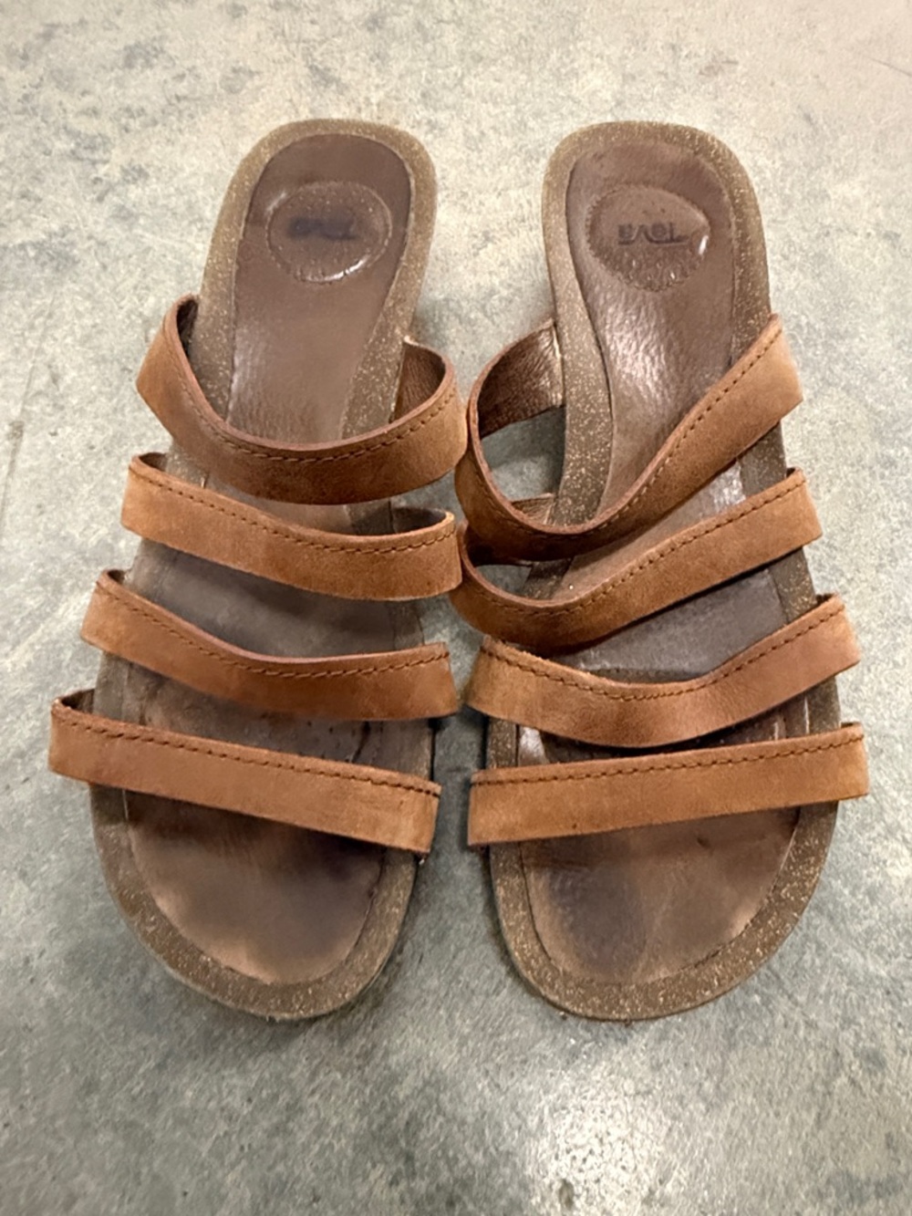 Teva Women’s Brown Multi-Strap Slide Sandals